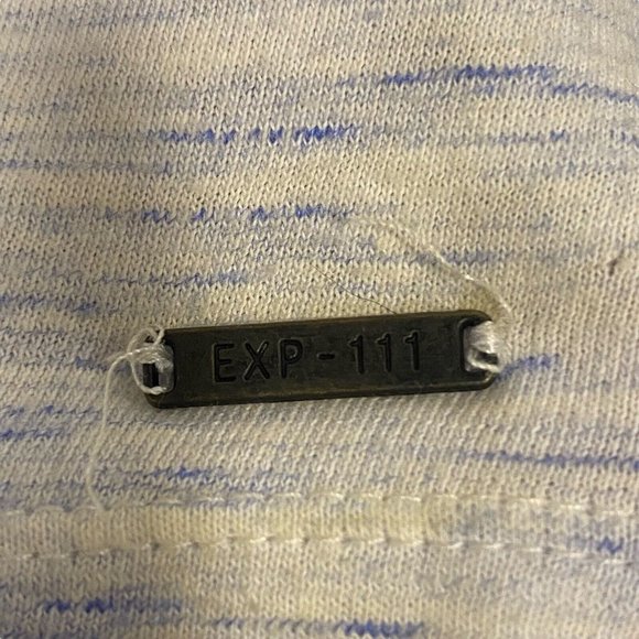 EXPRESS Men's White Gray Blue V Neck Casual Stretch Space Dyed T-Shirt MEDIUM - Picture 3 of 8